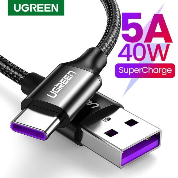 Ugreen 5A USB Type C Cable for Huawei P40 Pro Mate 30 P30 Pro Supercharge 40W