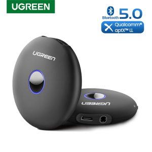 Ugreen Bluetooth 5.0 Transmitter Receiver aptx Adapter 3.5mm jack Audio For TV