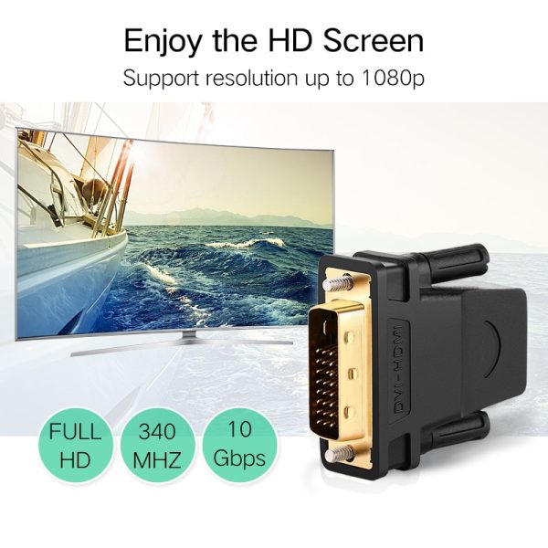 Ugreen DVI to HDMI Adapter Bidirectional DVI-D 24 1 Male to HDMI Female Cable