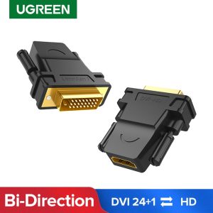 Ugreen DVI to HDMI Adapter Bidirectional DVI-D 24 1 Male to HDMI Female Cable