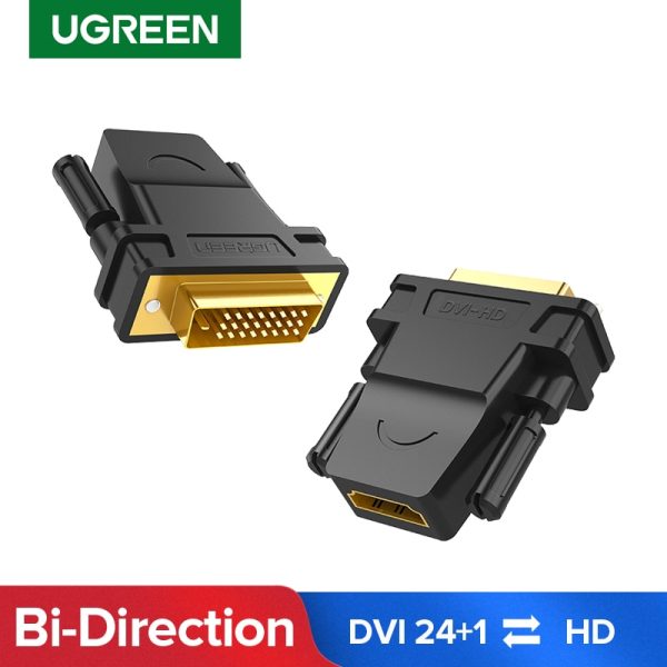 Ugreen DVI to HDMI Adapter Bidirectional DVI-D 24 1 Male to HDMI Female Cable