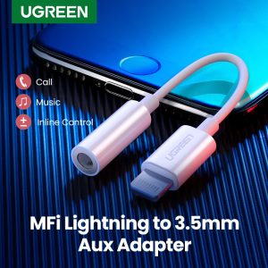 Ugreen MFi Lightning to 3.5mm Jack Headphones Adapter 3.5 AUX Cable Converter