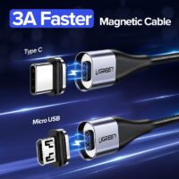 Ugreen Magnetic Type C Cable 3A Fast Micro USB Charging Data Cable