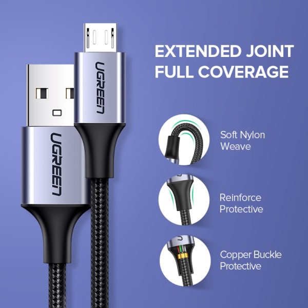 Ugreen Micro USB Cable 3A Nylon Fast Charging USB Type C Cable