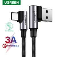 Ugreen Nylon USB C Cable 90 Degree Fast Charger USB Type C Cable