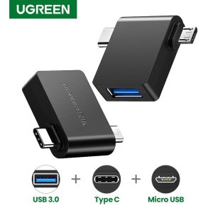 Ugreen OTG Adapter 2-in-1 Micro USB Type C to USB 3.0 Type-C Adapter