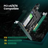 Ugreen PCIE to M2 Adapter NVMe M.2 PCI Express Adapter 32Gbps PCI-E Card x4/8/16 M&B Key SSD Computer Expansion Add On Cards