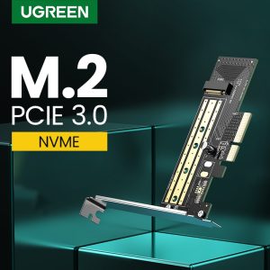 Ugreen PCIE to M2 Adapter NVMe M.2 PCI Express Adapter 32Gbps PCI-E Card x4/8/16 M&B Key SSD Computer Expansion Add On Cards