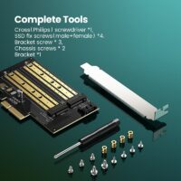 Ugreen PCIE to M2 Adapter NVMe M.2 PCI Express Adapter 32Gbps PCI-E Card x4/8/16 M&B Key SSD Computer Expansion Add On Cards