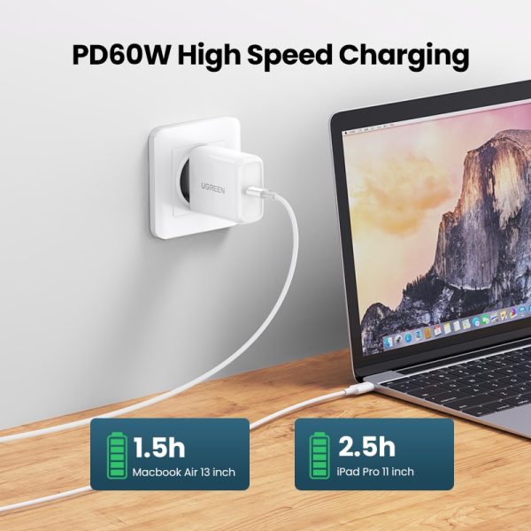 Ugreen PD 60W USB C to USB Type-C Cable QC4.0 3.0 Fast Charge Data Cable