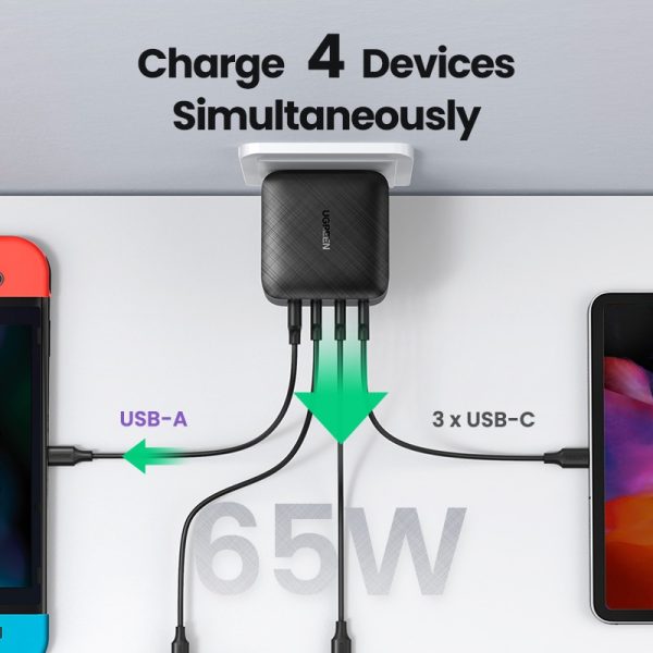 Ugreen PD 65W Charger GaN USB Type C Charger US for Apple MacBook Air