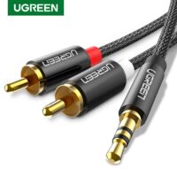 Ugreen RCA Cable HiFi Stereo 2RCA to 3.5mm Audio Cable AUX RCA Jack 3.5