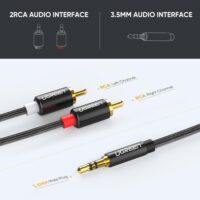 Ugreen RCA Cable HiFi Stereo 2RCA to 3.5mm Audio Cable AUX RCA Jack 3.5