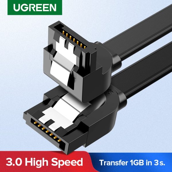 Ugreen SATA Cable 3.0 to Hard Disk Drive SSD HDD Sata 3 Straight Right-angle Cable