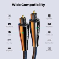 Ugreen Toslink Digital Cable Optical Fiber Audio Cable Adapter