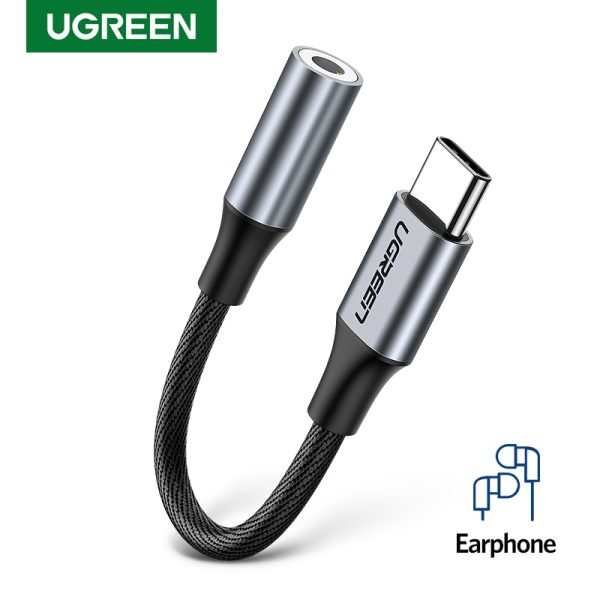 Ugreen Type C 3.5 Jack Earphone USB C to 3.5mm AUX Headphones Adapter