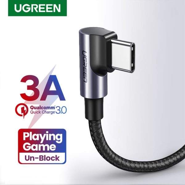 Ugreen USB C Cable for Samsung S9 S10 Plus Quick Charge 3.0 Right