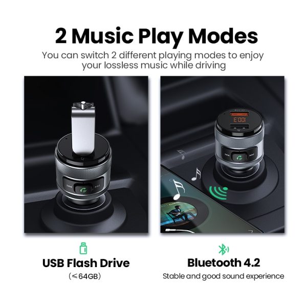 Ugreen USB Car Charger FM Transmitter QC 3.0 Car Charging