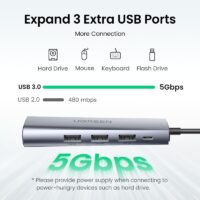 Ugreen USB Ethernet Adapter USB 3.0 to RJ45 3.0 HUB