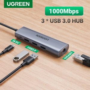 Ugreen USB Ethernet Adapter USB 3.0 to RJ45 3.0 HUB