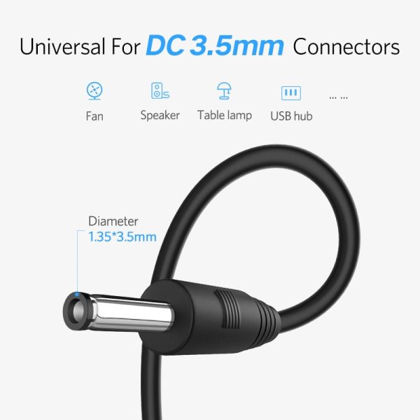 Ugreen USB to DC 3.5mm Power Cable USB A Male to 3.5 Jack Connector