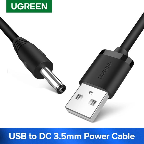 Ugreen USB to DC 3.5mm Power Cable USB A Male to 3.5 Jack Connector