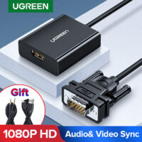 Ugreen VGA to HDMI Adapter 1080P VGA Male to HDMI Female Converter