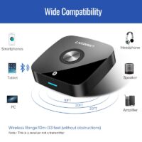 Ugreen Wireless Bluetooth 5.0 Receiver 3.5mm Jack APTX LL AUX 3.5 Music Receiver HiFi