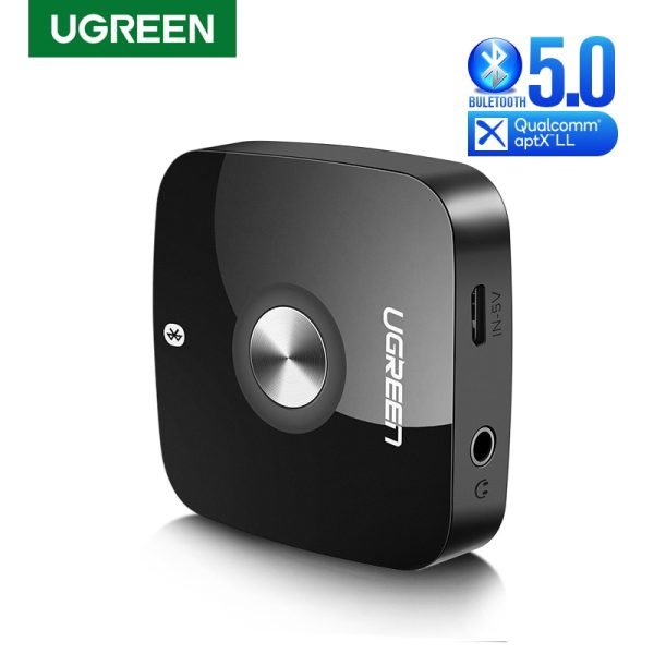 Ugreen Wireless Bluetooth 5.0 Receiver 3.5mm Jack APTX LL AUX 3.5 Music Receiver HiFi