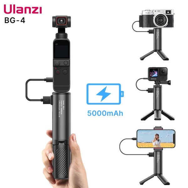 Ulanzi BG-4 Mini Tripod With 5000mAh Power Bank Hand Grip Monopod Portable tripod