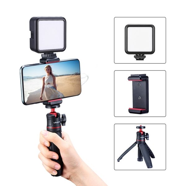 Ulanzi MT-08 Foldable Mini Tripod Mount 1/4'' Tripod Monopod Hand Grip Universal