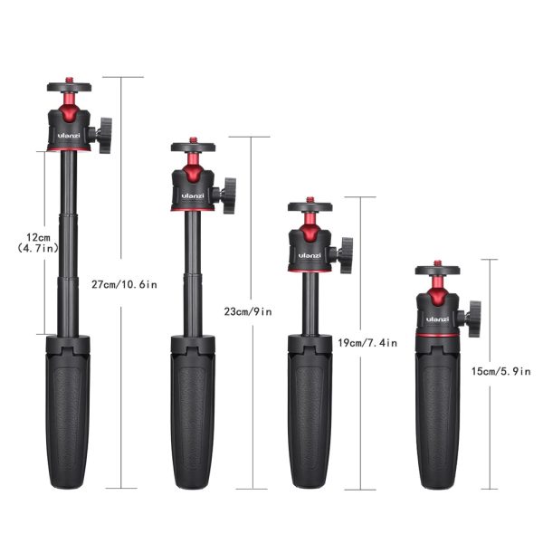 Ulanzi MT-08 Foldable Mini Tripod Mount 1/4'' Tripod Monopod Hand Grip Universal