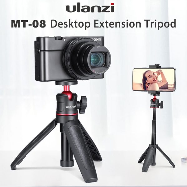 Ulanzi MT-08 Foldable Mini Tripod Mount 1/4'' Tripod Monopod Hand Grip Universal