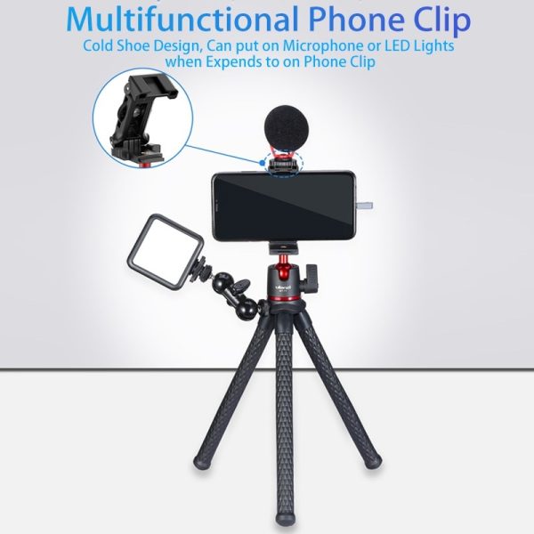 Ulanzi MT-11 Flexible Octopus Tripod for DSLR Smartphone 2 in 1 Tripod Extend 1/4'' Screw