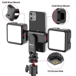 Ulanzi-ST-06S-360-Rotatable-Phone-Holder-Vertical-Shooting-Phone-Mount-Tripod-Mount-With-Cold-Shoe-1