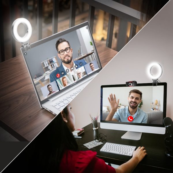 Ulanzi VIJIM CL06 Video Conference Light 4'' 10cm Selfie Ring Light For iPad Laptop PC Webcam Light With Clip