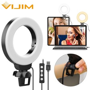 Ulanzi VIJIM CL06 Video Conference Light 4'' 10cm Selfie Ring Light For iPad Laptop PC Webcam Light With Clip