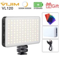 Ulanzi VIJIM VL120 LED Video Camera Light 3200k-6500K Dimmable Studio Lamp Vlog Fill Light W RGB Color Filter