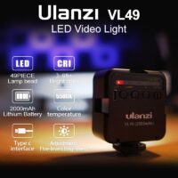 Ulanzi VL49 6W Mini LED Video Office Light 2000mAh 5500K Zoom Lighting Photographic Lighting U