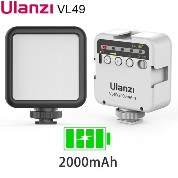 Ulanzi VL49 6W Mini LED Video Office Light 2000mAh 5500K Zoom Lighting Photographic Lighting U