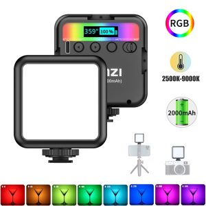 Ulanzi VL49 Full Color RGB LED Video Light 2500K-9000K 800LUX Magnetic Mini Fill Light 3 Cold Shoe 2000mAh Type-C Camera Light