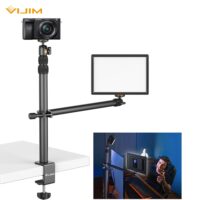 VIJIM Desk Mount Stand C-clamp Mount Light Stand Aluminum Light Bracket with 360° Rotatable Ballhead