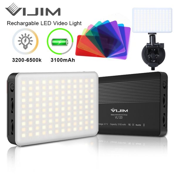 VIJIM VL120 3200K-6500K Zoom LED Video Light Adjustable Portable Fill Light Vlog Light