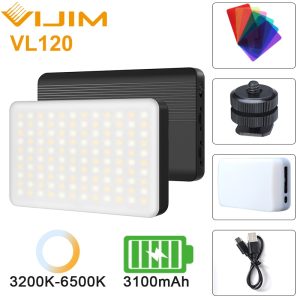 VIJIM VL120 Led Video Light 3200-6500K With Diffuser RGB Effect Camera Light Vlog Fill Light