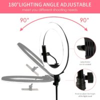 WalkingWay 18 inch LED Ring Light with Tripod Dimmable Photographic Lighting Studio Video light