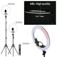 WalkingWay 18 inch LED Ring Light with Tripod Dimmable Photographic Lighting Studio Video light