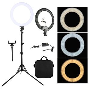 WalkingWay 18 inch LED Ring Light with Tripod Dimmable Photographic Lighting Studio Video light