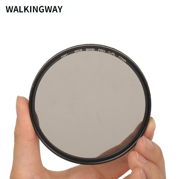 Walkingway CPL Camera Filter Circular Polarizing CIR-PL Filters Filtor for Nikon Canon DSLR Camera Lens 52/55/58/62/67/72/77/82