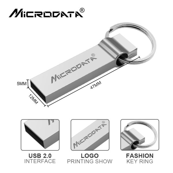 Waterproof usb flash drive cle usb 16GB 8GB 4GB memoria usb key metal Pendrive