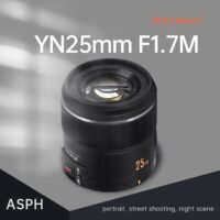 YONGNUO M4/3 Mount Camera Lens YN25mm F1.7M Large Aperture AF/MF Standard Prime Lens